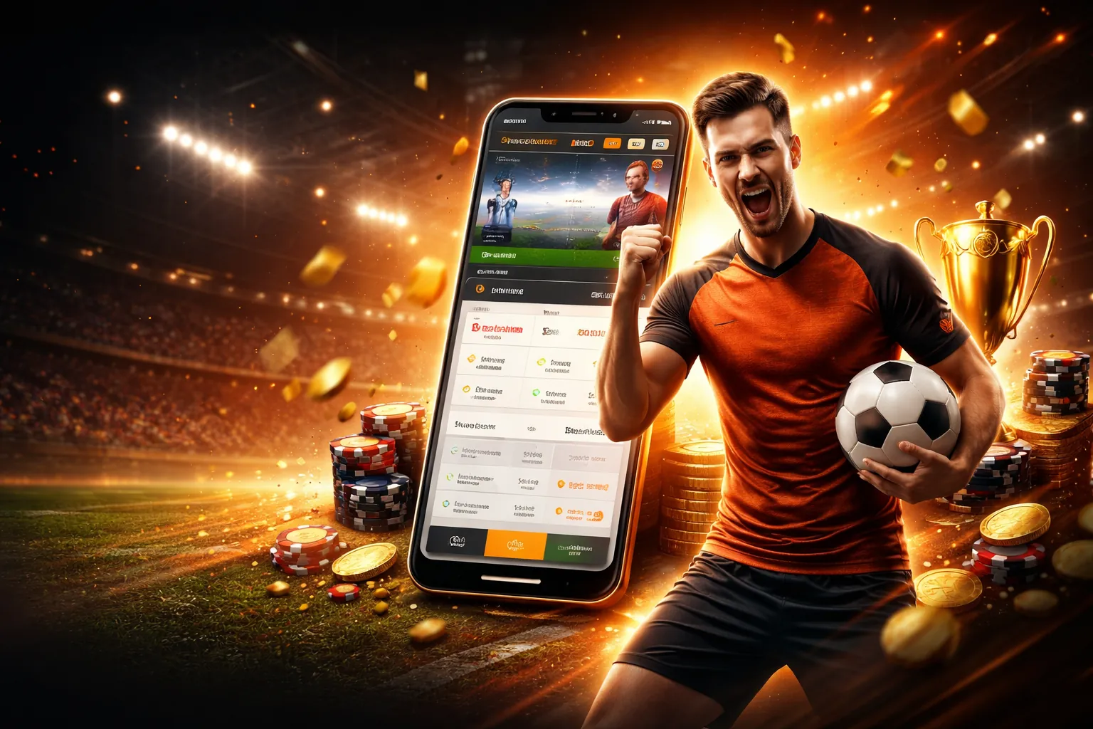 Hình nền 1xBet Trình Duyệt với các môn thể thao và casino sôi động